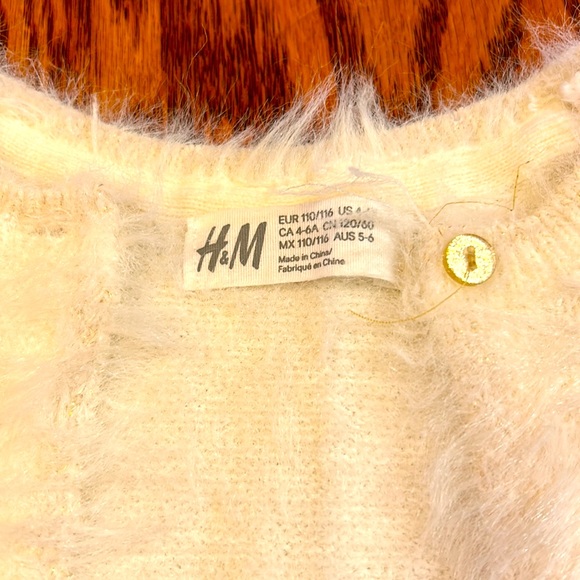H&M White Soft Cropped Formal Sweater Size 4-6Y - Picture 3 of 7